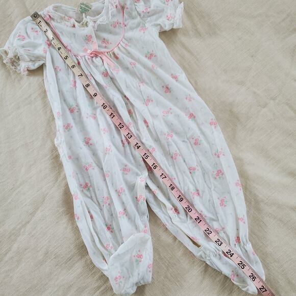Vintage Floral Footed Pjs 12-18 months - Picture 7 of 7